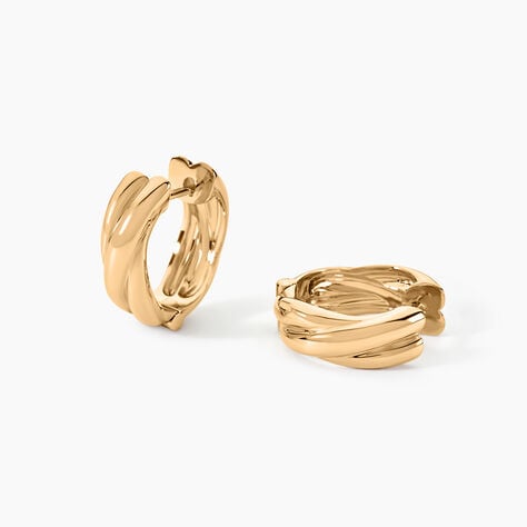 Cr&eacute;oles Amae Plaque Or Jaune - Boucles d'oreilles cr&eacute;oles Femme | Histoire d&rsquo;Or