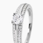 Bague Solitaire Maevane Argent Blanc Oxyde De Zirconium - Bagues solitaires Femme | Histoire d&rsquo;Or