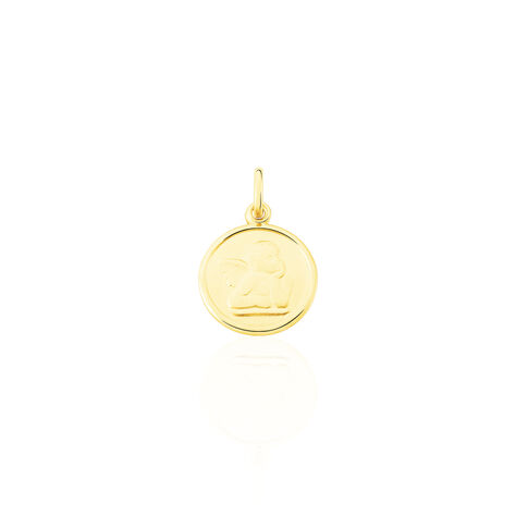 Pendentif Ange Rond Or Jaune - Pendentifs Baptême Famille | Histoire d’Or