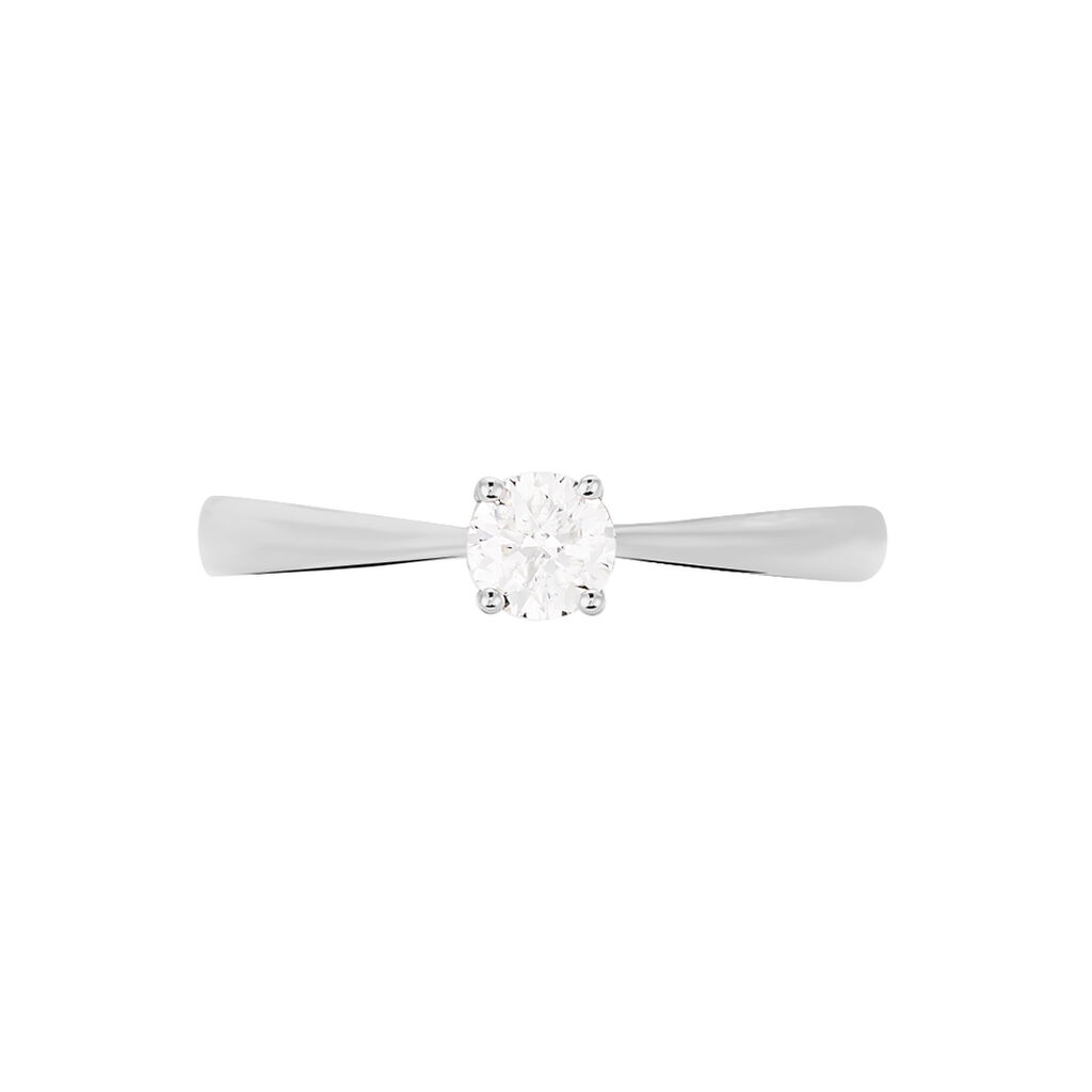 Bague Solitaire Victoria Or Blanc Diamant - Bagues solitaires Femme | Histoire d’Or