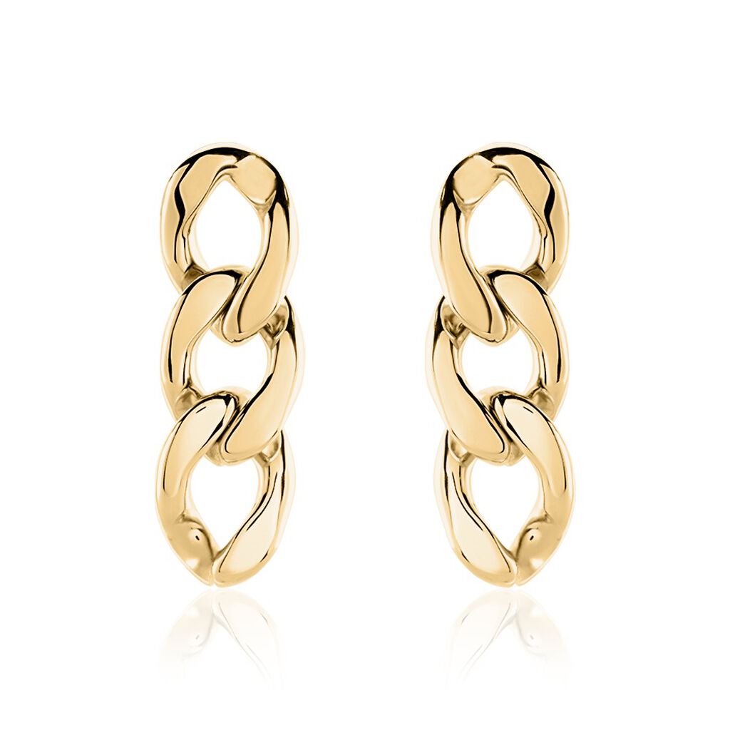 Boucles D'oreilles Hera Pendantes Acier Doré - Boucles d'oreilles fantaisie Femme | Histoire d’Or