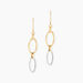 Boucles D'oreilles Pendantes Lucia Or Bicolore - Boucles d'oreilles pendantes Femme | Histoire d’Or