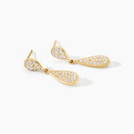 Boucles D'oreilles Pendantes Reiko Or Jaune Oxyde De Zirconium - Boucles d'oreilles pendantes Femme | Histoire d&rsquo;Or