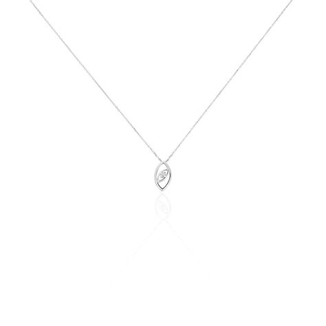 Collier Irla Or Blanc Diamant - Colliers Femme | Histoire d’Or