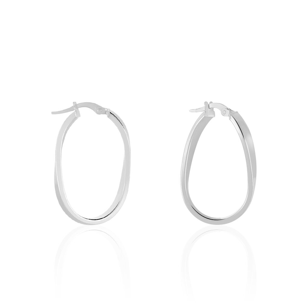 Cr&eacute;oles Silla Or Blanc - Boucles d'oreilles cr&eacute;oles Femme | Histoire d&rsquo;Or