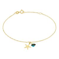Bracelet Under The Sea Or Jaune Turquoise