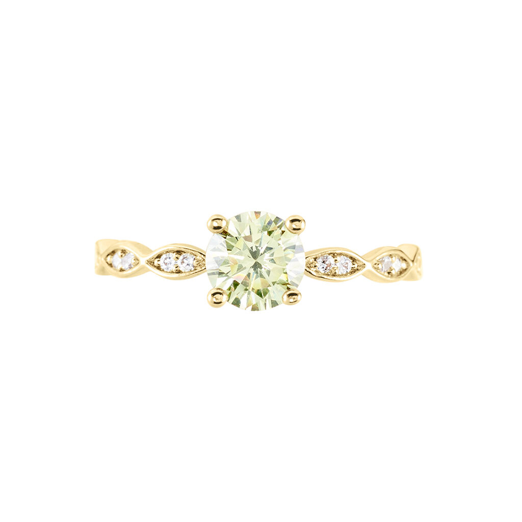 Bague Kurt Plaqué Or Jaune Oxyde De Zirconium - Bagues solitaires Femme | Histoire d’Or