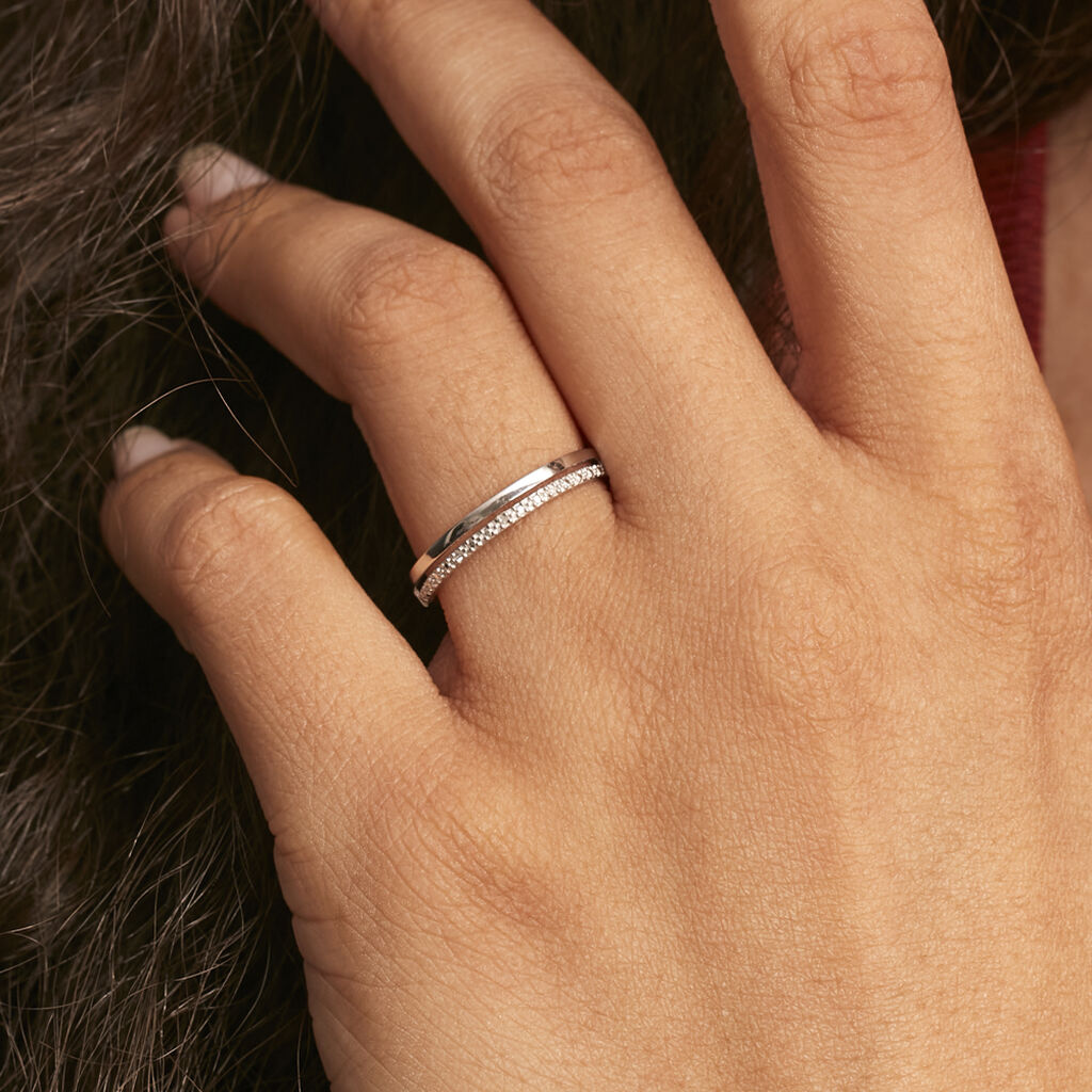 Bague Olena Or Blanc Diamant - Bagues avec pierre Femme | Histoire d’Or