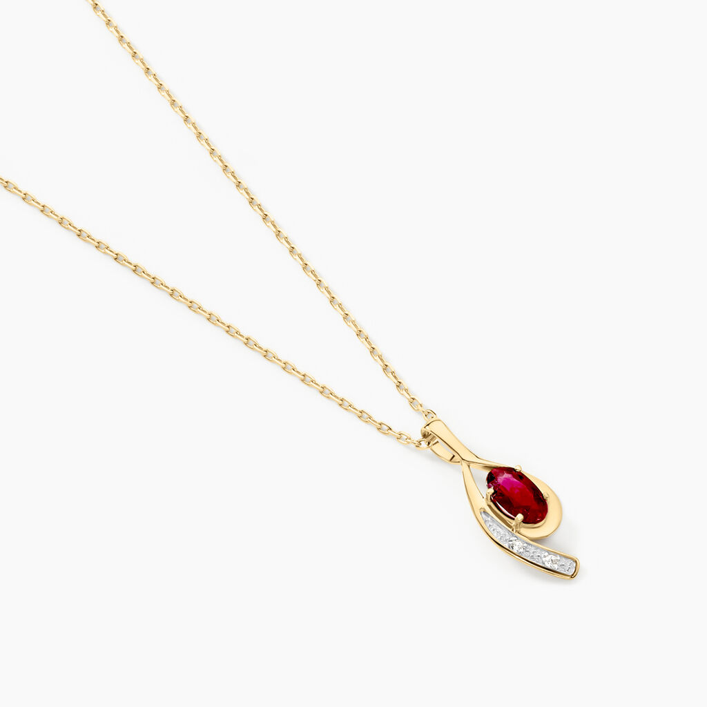 Collier Emotion Or Jaune Rubis Diamant - Colliers Femme | Histoire d’Or