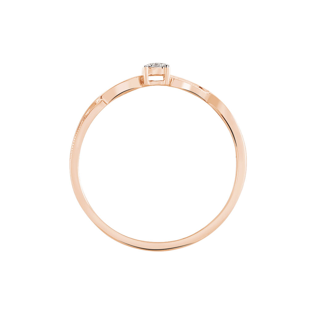 Bague Farila Or Rose Diamant - Bagues avec pierre Femme | Histoire d’Or