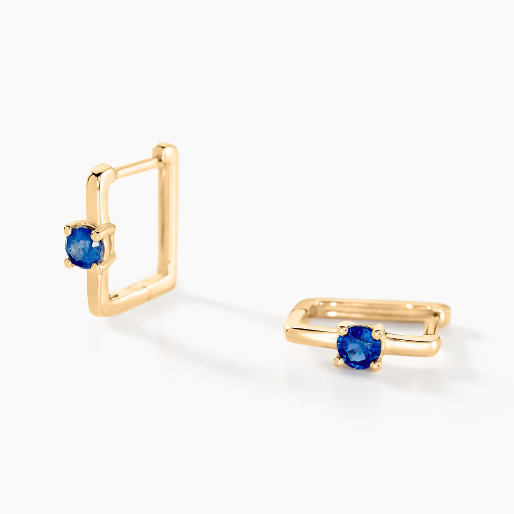 Créoles Harmonie Or Jaune Saphir - Boucles d'oreilles créoles Femme | Histoire d’Or