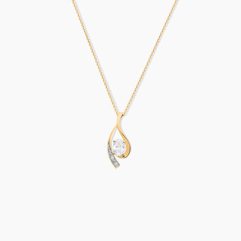 Collier Or Jaune Sagesse Oxydes De Zirconium - Colliers Femme | Histoire d&rsquo;Or