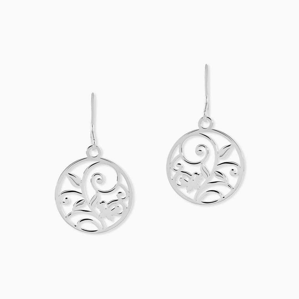 Boucles D'oreilles Pendantes Hita Argent Blanc - Boucles d'oreilles fantaisie Femme | Histoire d&rsquo;Or