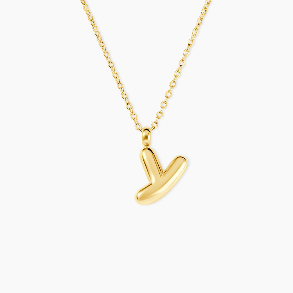 Collier Feliciane Acier Dor&eacute; - Cadeaux de naissance Femme | Histoire d&rsquo;Or