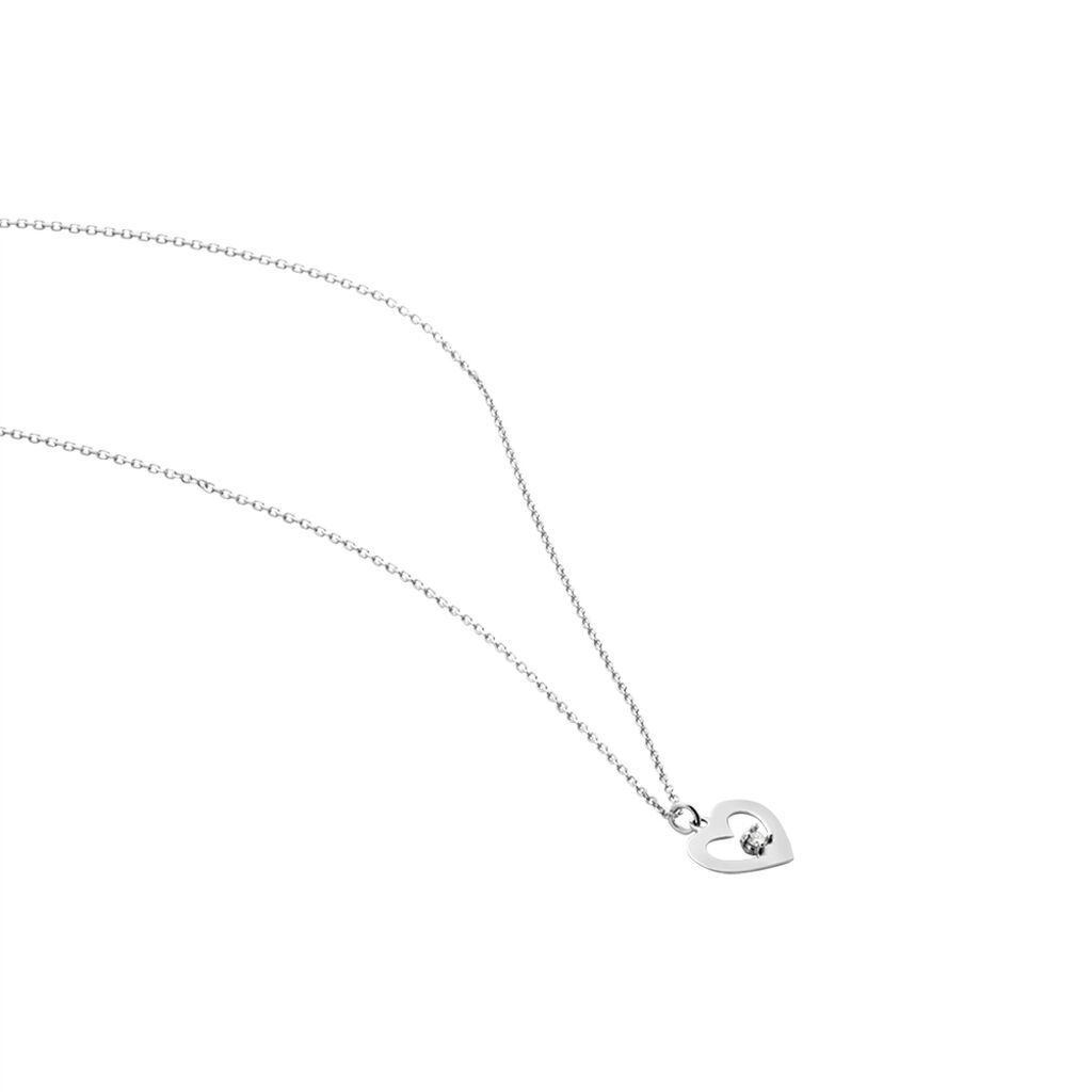 Collier Sweet Heart Or Blanc Diamant - Colliers Femme | Histoire d’Or