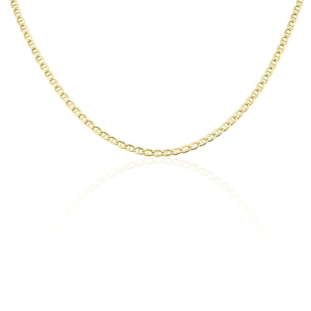 Collier Capucin Or Jaune Maille Marine Plate - Chaines Homme | Histoire d’Or