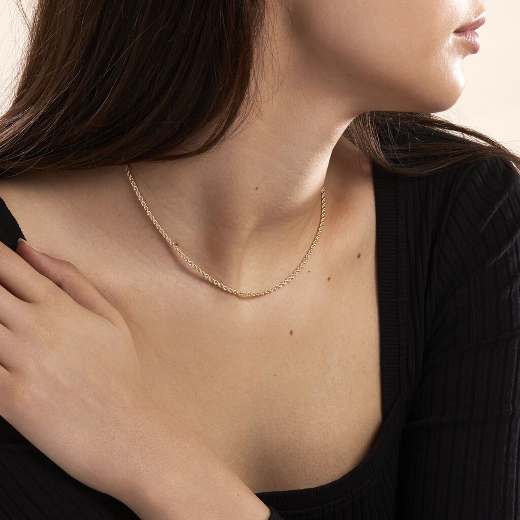 Collier Jerry Maille Corde Or Jaune - Chaines Femme | Histoire d’Or