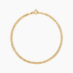 Bracelet Capucin Or Jaune Maille Marine Plate - Bracelets cha&icirc;ne Femme | Histoire d&rsquo;Or