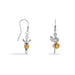 Boucles D'oreilles Pendantes Argent Blanc Abellia Ambre - Boucles d'oreilles fantaisie Femme | Histoire d’Or