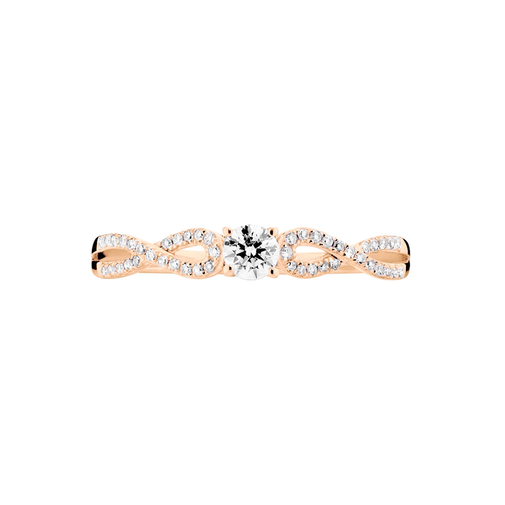 Bague Solitaire Livia Or Rose Diamant - Bagues solitaires Femme | Histoire d’Or