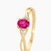 Bague Or Jaune Cassie Rubis Et Diamant - Bagues solitaires Femme | Histoire d’Or