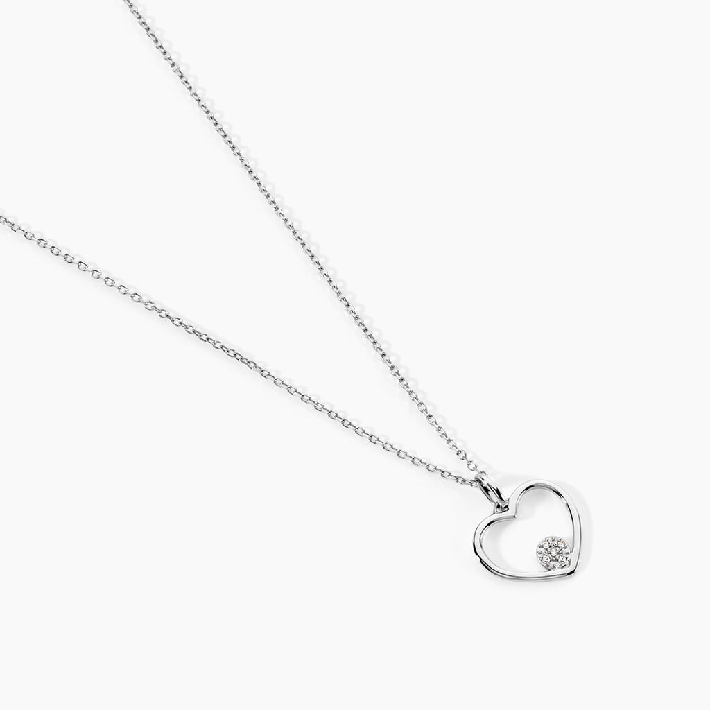 Collier Or Blanc Adwoa Diamants - F&ecirc;te des m&egrave;res Femme | Histoire d&rsquo;Or