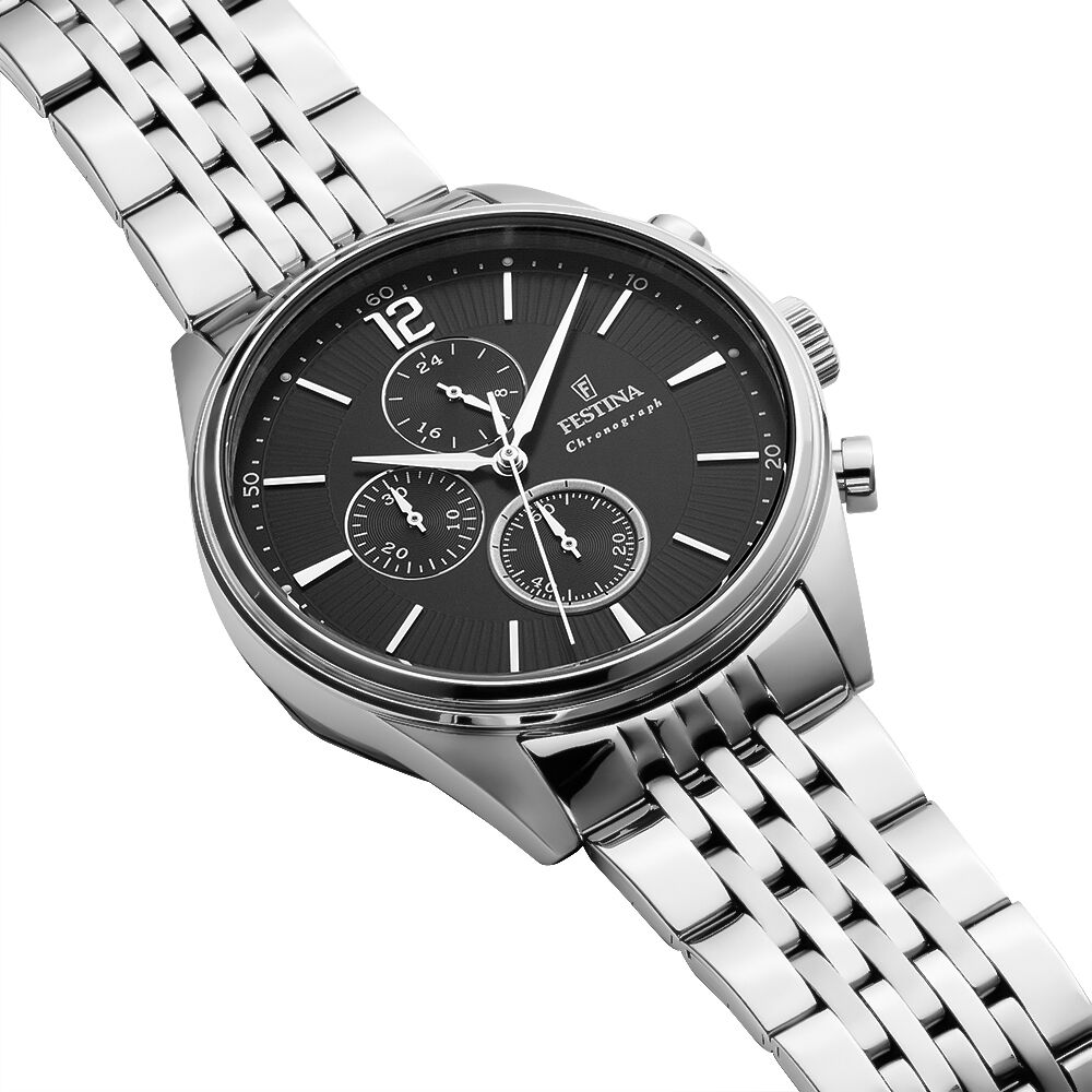 Montre festina noir best sale homme