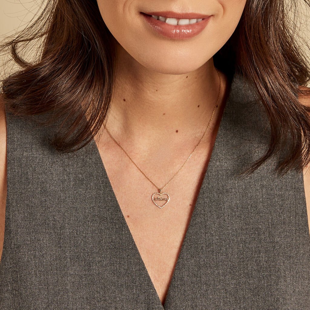 Pendentif Loove Or Jaune Diamant - Pendentifs Femme | Histoire d&rsquo;Or