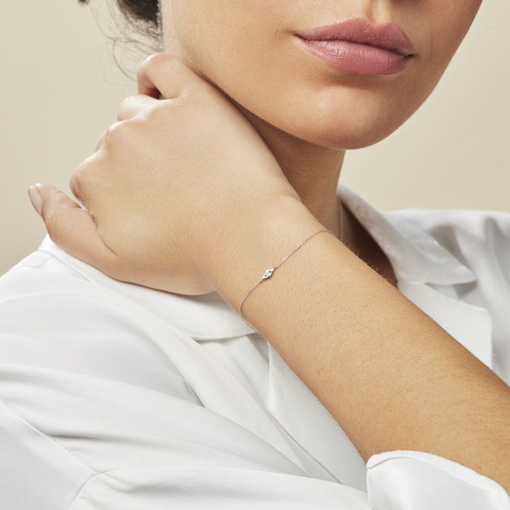 Bracelet Eirena Or Blanc Diamant - Bijoux Femme | Histoire d’Or
