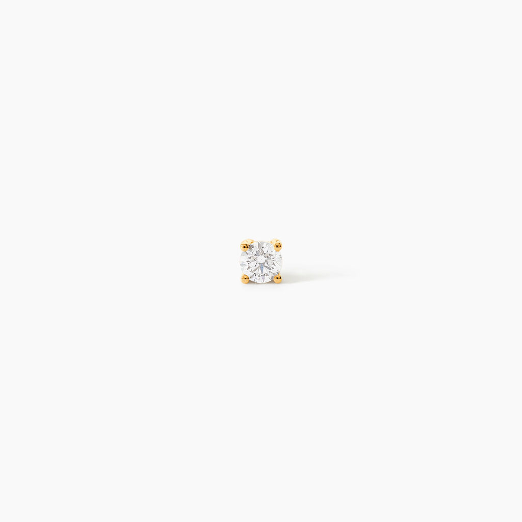 Boucle D'oreille Puce Unitaire Victoria Or Jaune Diamant - Piercings d'oreilles Famille | Histoire d&rsquo;Or