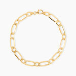 Bracelet Ophelio Maille Alternee 1/1 Or Jaune - Bracelets cha&icirc;ne Homme | Histoire d&rsquo;Or