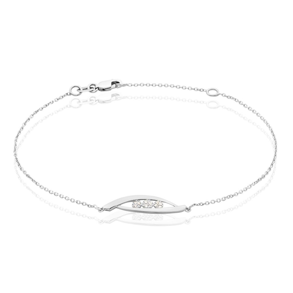 Bracelet Delphine Or Blanc Diamant - Bracelets Femme | Histoire d&rsquo;Or