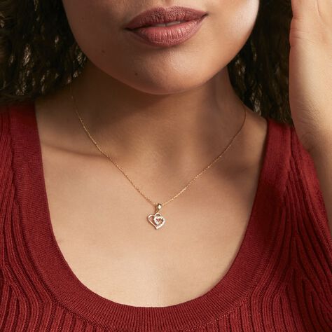 Pendentif Ivena Or Jaune Oxyde De Zirconium - Pendentifs Coeur Femme | Histoire d’Or