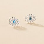 Boucles D'oreilles Puces Parad'eyes Argent Blanc - Boucles d'oreilles fantaisie Femme | Histoire d&rsquo;Or