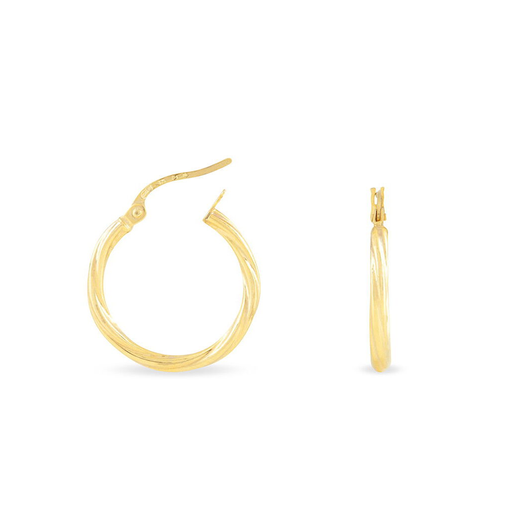 Créoles Youri Or Jaune - Boucles d'oreilles créoles Femme | Histoire d’Or