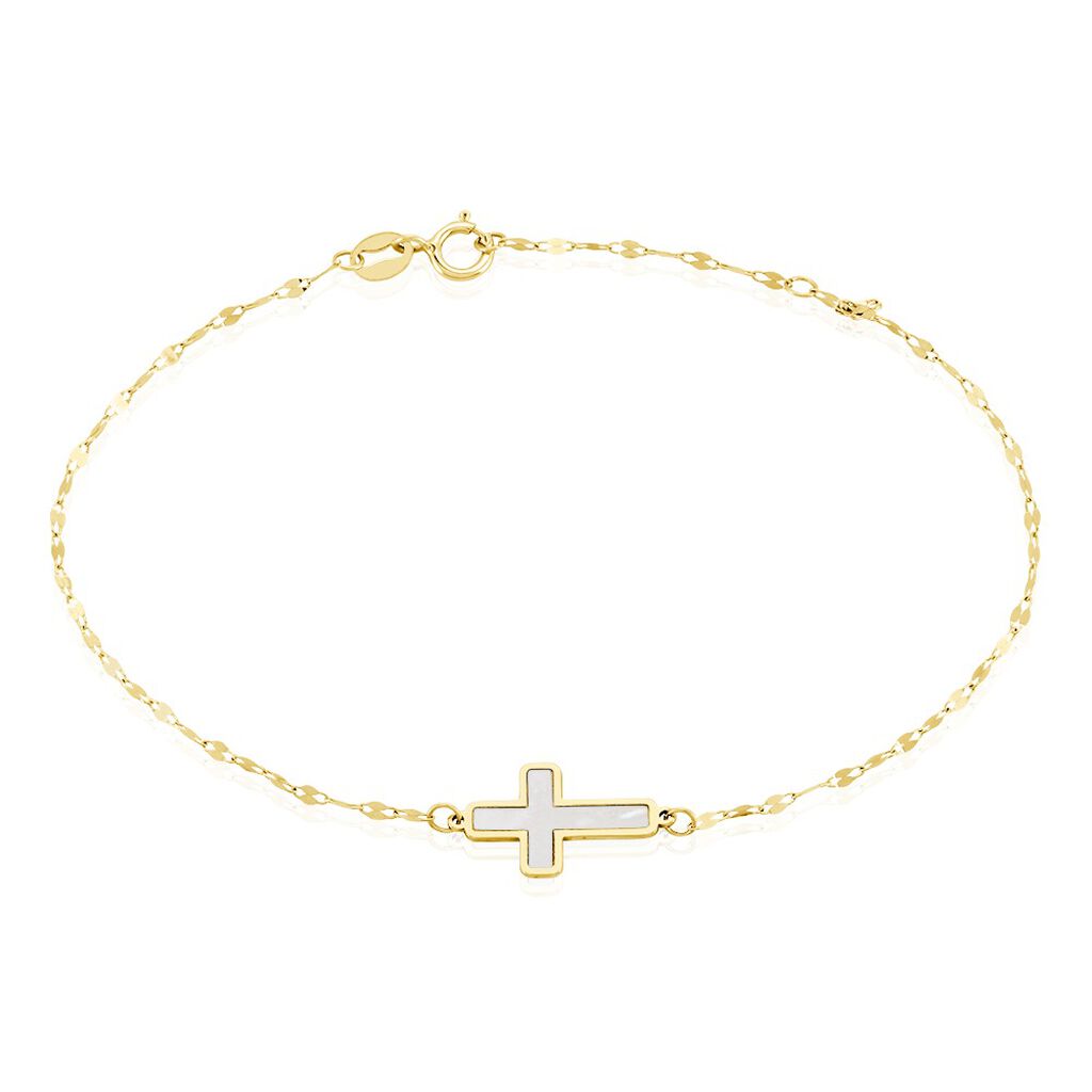 Bracelet Crescentius Or Jaune Nacre - Bracelets Communion Famille | Histoire d&rsquo;Or