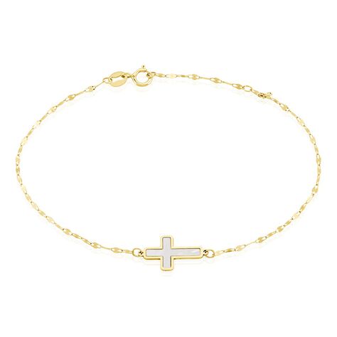 Bracelet Crescentius Or Jaune Nacre - Bracelets Communion Famille | Histoire d&rsquo;Or