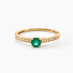 Bague Hardy Or Jaune Emeraude Diamant - Bagues solitaires Femme | Histoire d&rsquo;Or