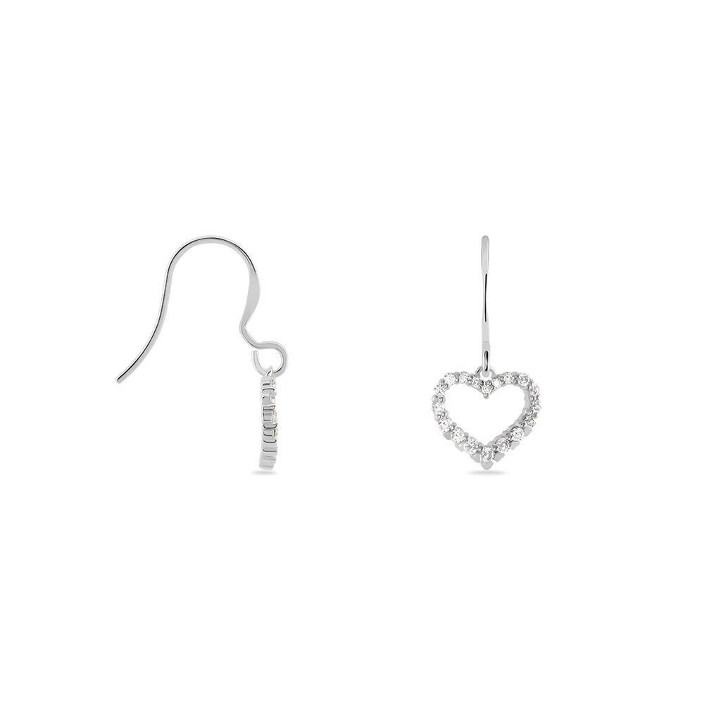 Boucles D'oreilles Pendantes Nermin Argent Blanc Oxyde De Zirconium - Boucles d'oreilles fantaisie Femme | Histoire d’Or
