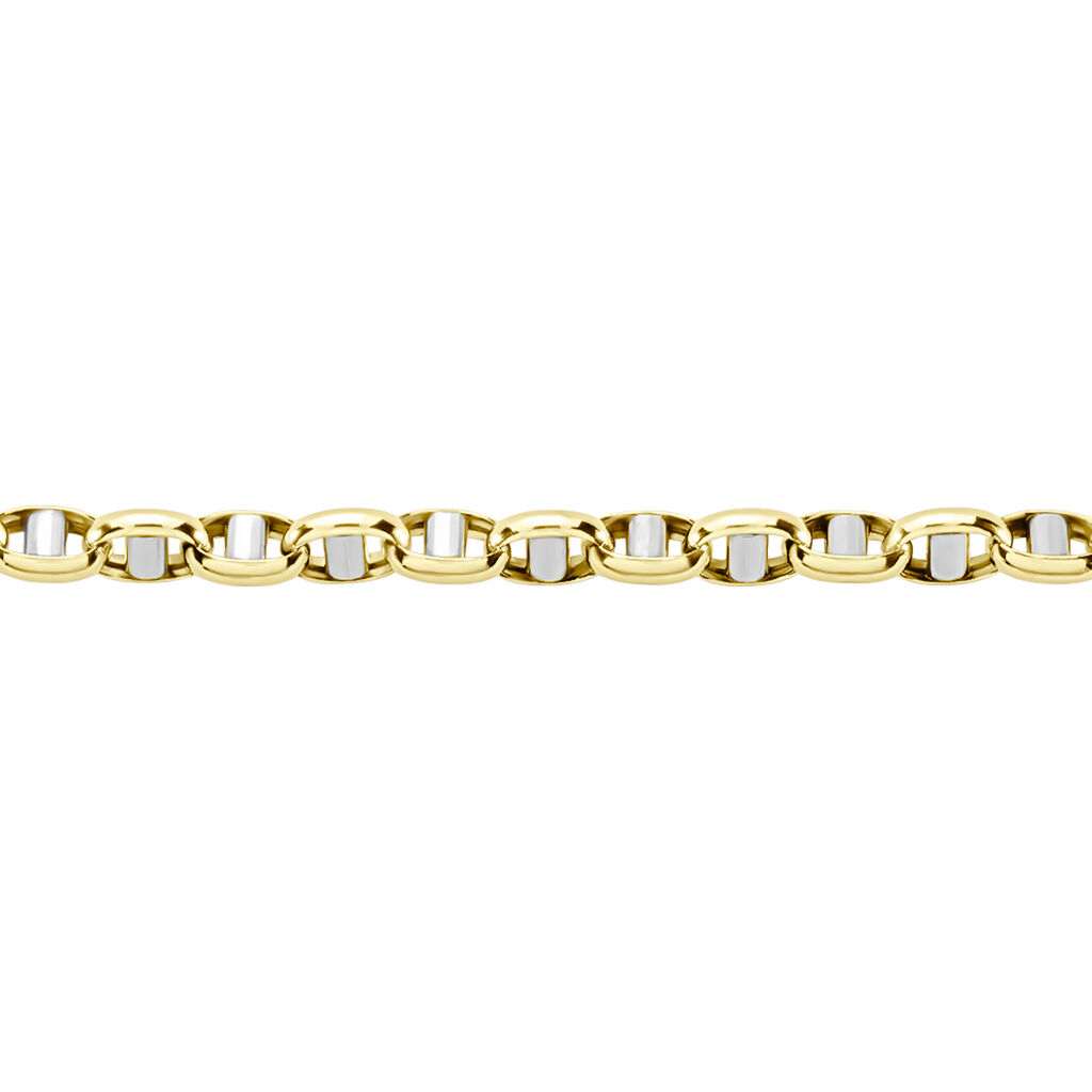 Bracelet Carlo Maille Marine Ronde Or Bicolore - Bracelets chaîne Homme | Histoire d’Or