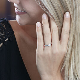 Bague Solitaire Natalia Or Blanc Diamant Synthetique - Bagues solitaires Femme | Histoire d’Or