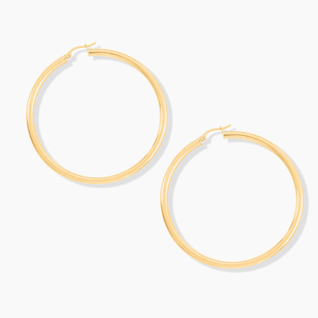 Créoles Or Jaune Rond - Boucles d'oreilles créoles Femme | Histoire d’Or