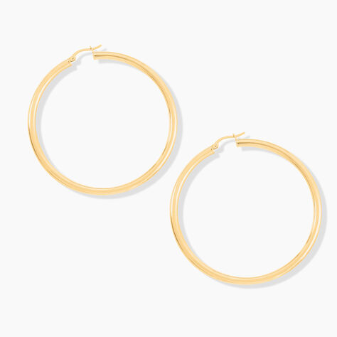 Créoles Or Jaune Rond - Boucles d'oreilles créoles Femme | Histoire d’Or