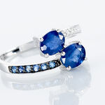 Bague Toi Et Moi Or Blanc Saphir Et Diamant - Bagues avec pierre Femme | Histoire d&rsquo;Or