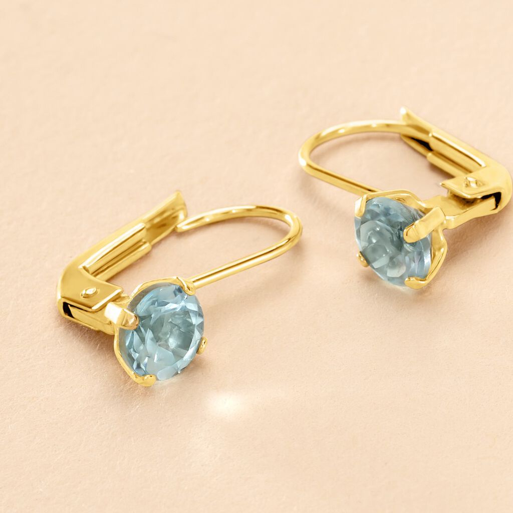 Boucles D'oreilles Pendantes Or Jaune Zoe Topaze - Boucles d'oreilles pendantes Femme | Histoire d’Or