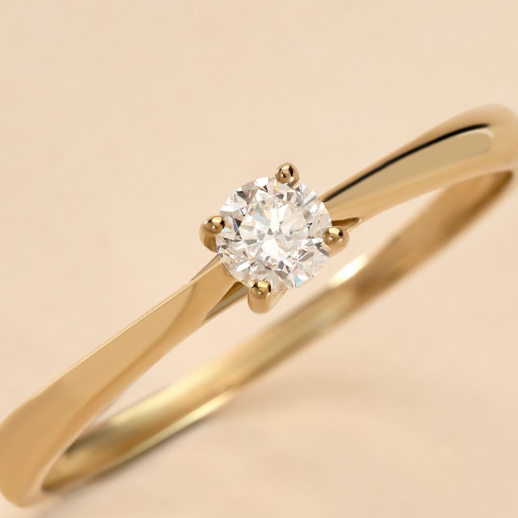Bague Solitaire One Or Jaune Diamant - Bagues solitaires Femme | Histoire d&rsquo;Or