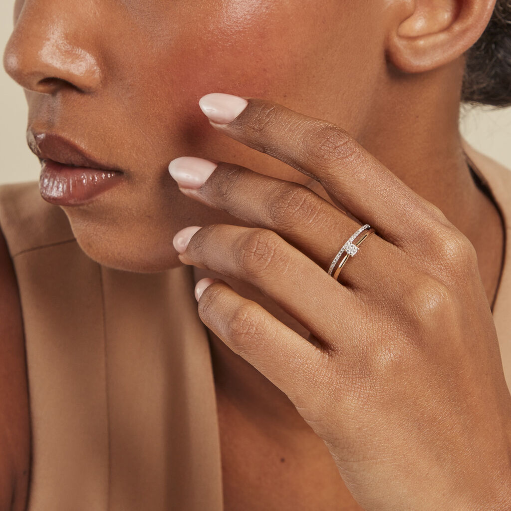 Solitaire Accompagne Marjani Or Jaune Diamant - Bagues solitaires Femme | Histoire d’Or