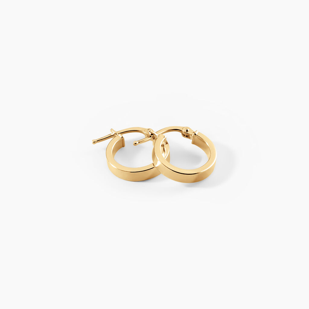 Cr&eacute;oles Cody Argent Dor&eacute; A L'Or 750/1000 - Boucles d'oreilles cr&eacute;oles Femme | Histoire d&rsquo;Or