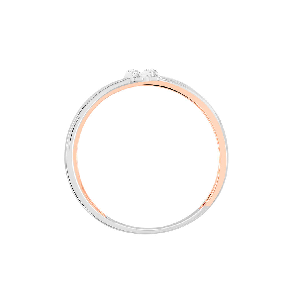 Bague Tonnia Or Bicolore Diamant - Bagues avec pierre Femme | Histoire d&rsquo;Or