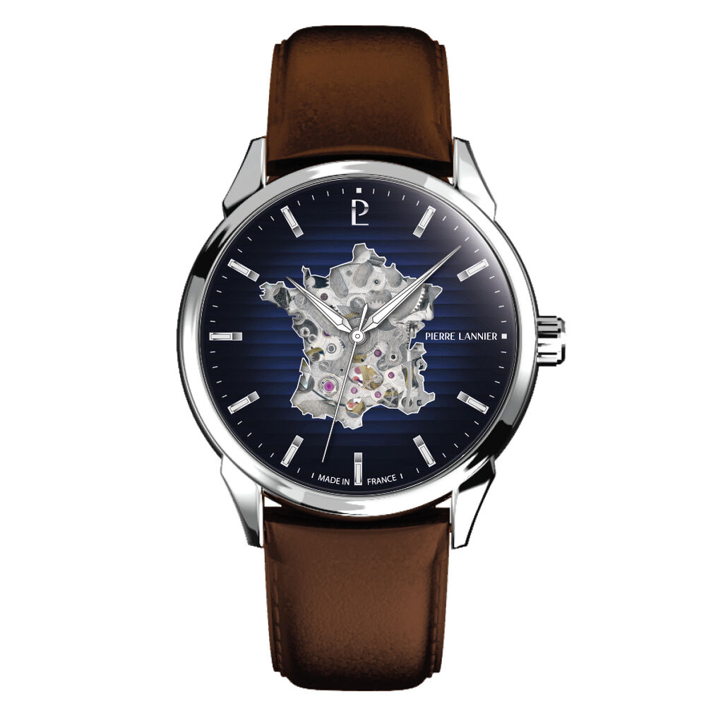 Montre Pierre Lannier Monarck Bleu - Id&eacute;es cadeaux Homme | Histoire d&rsquo;Or